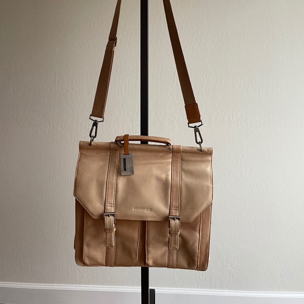 Kenneth Cole New York 'Just in Case' Leather Briefcase/Side Bag - Early 2000's